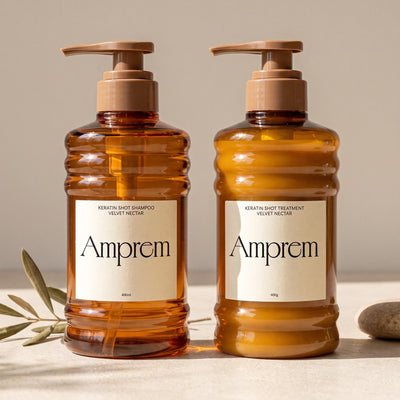 Amprem Keratin Shot Shampoo & Treatment Set 420mL + 420g