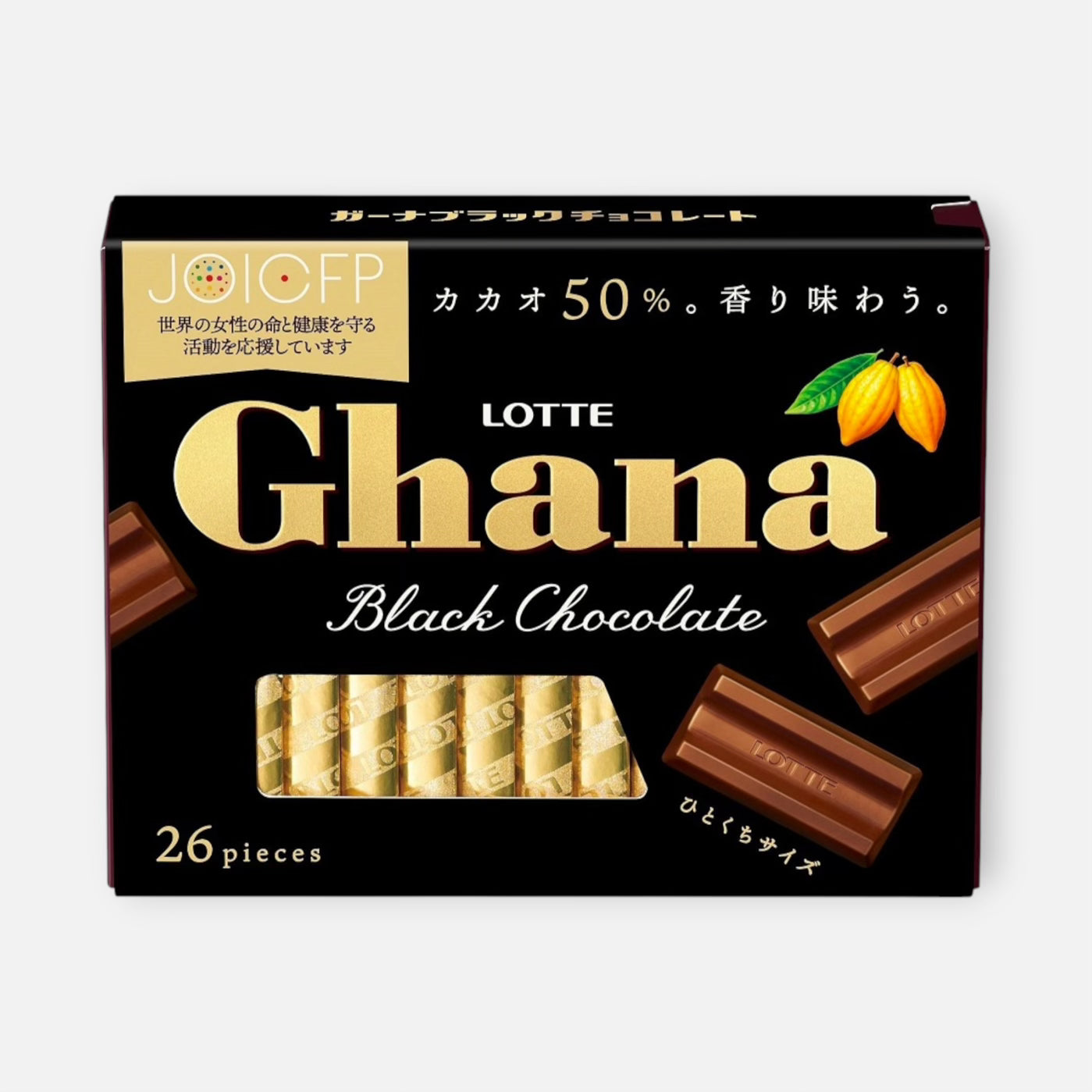 Lotte Ghana Black Excellent Chocolate 119g (26 pieces)