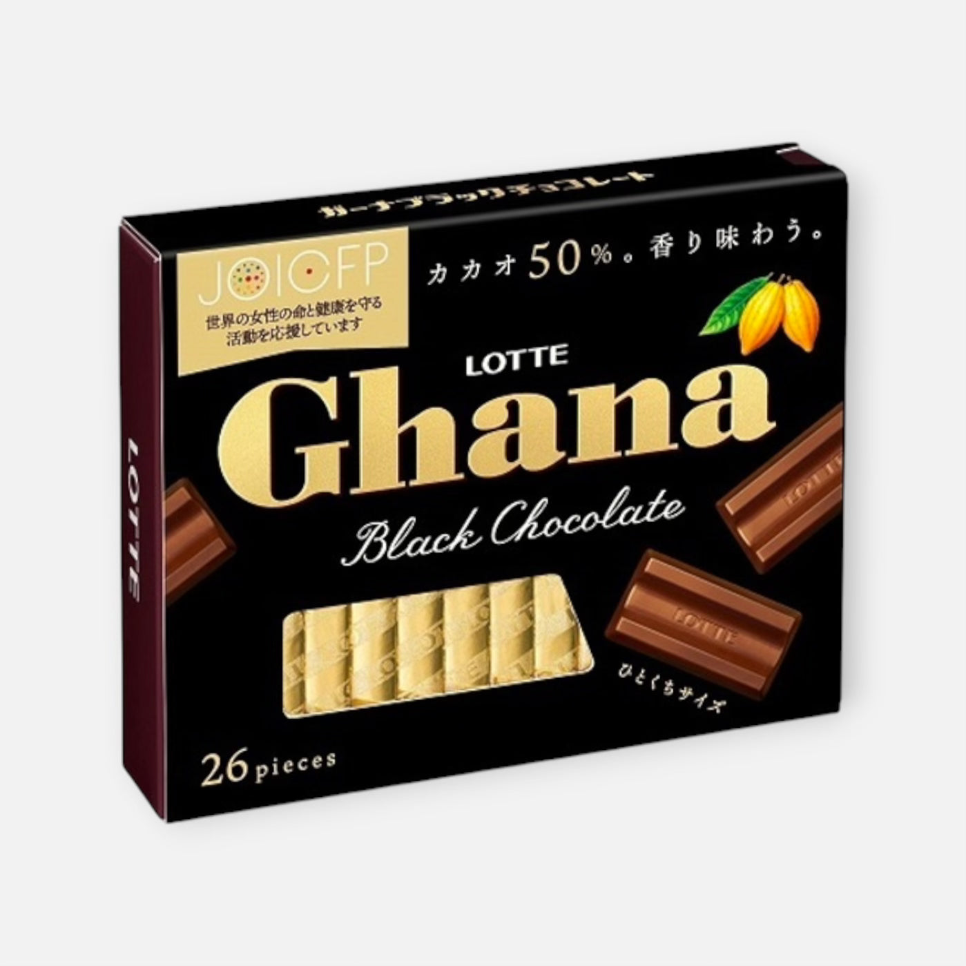 Lotte Ghana Black Excellent Chocolate 119g (26 pieces)
