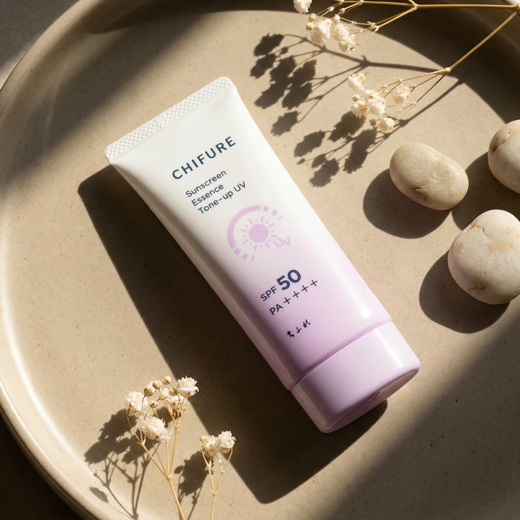 Chifure Sunscreen Essence Tone-Up UV SPF50/PA++++ (Lavender) 80g