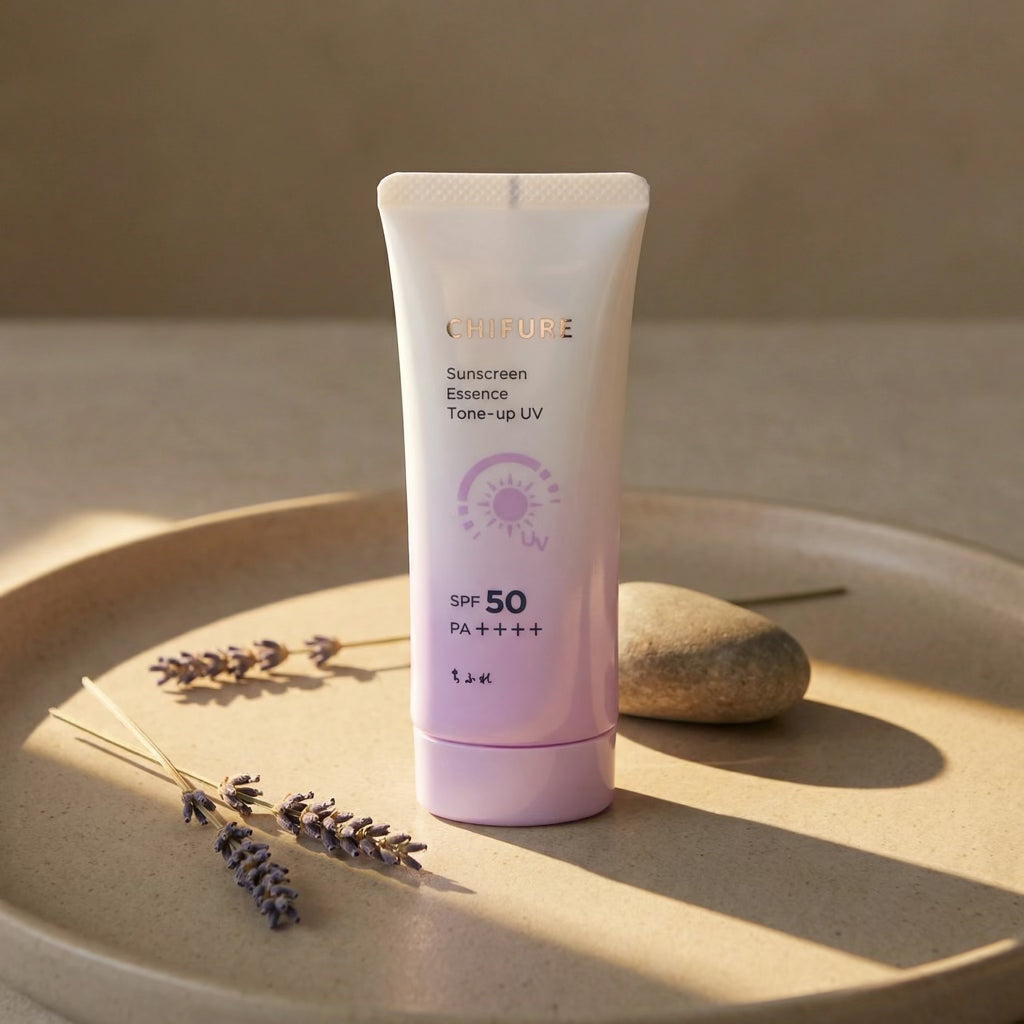 Chifure Sunscreen Essence Tone-Up UV SPF50/PA++++ (Lavender) 80g