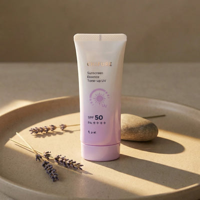 Chifure Sunscreen Essence Tone-Up UV SPF50/PA++++ (Lavender) 80g