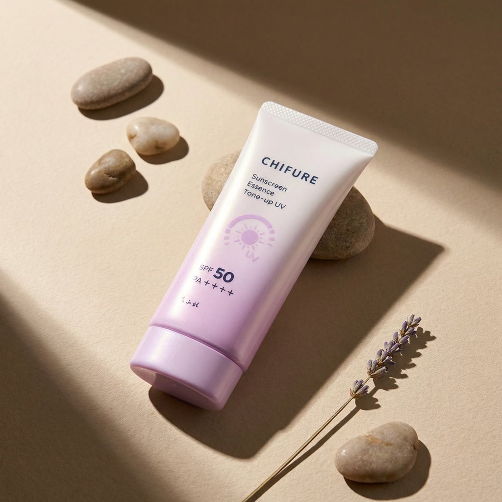 Chifure Sunscreen Essence Tone-Up UV SPF50/PA++++ (Lavender) 80g