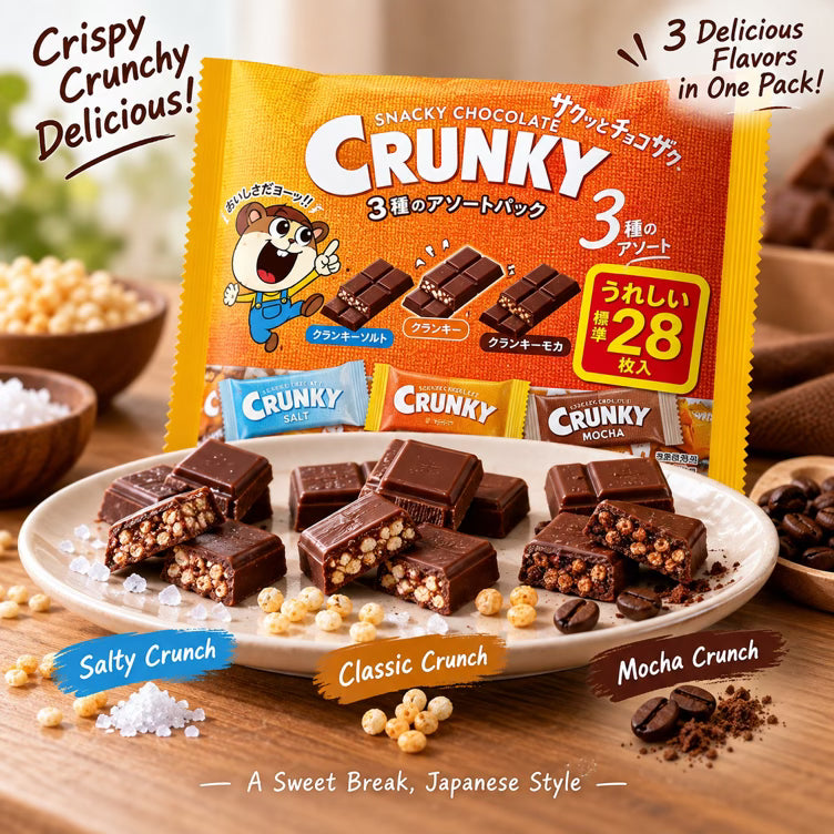 Lotte Crunky Three-Flavour Assortment 98g