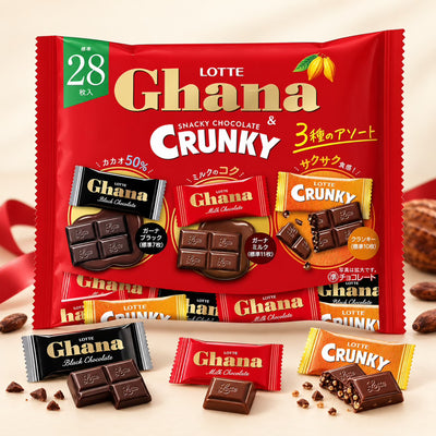 Lotte Ghana & Crunky Three-Flavour Share Pack 105g