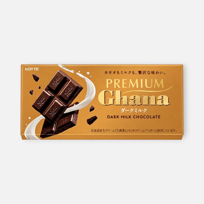 Lotte Premium Ghana Dark Milk Chocolate 70g