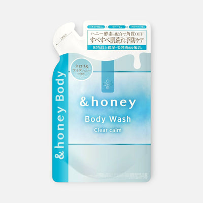 & Honey Clear Calm Gel Body Wash 500ml / Refill 440ml