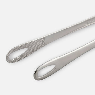 Shimomura Kihan Japanese Stainless Steel Simple Kitchen Tongs 24cm Non-Slip Grip