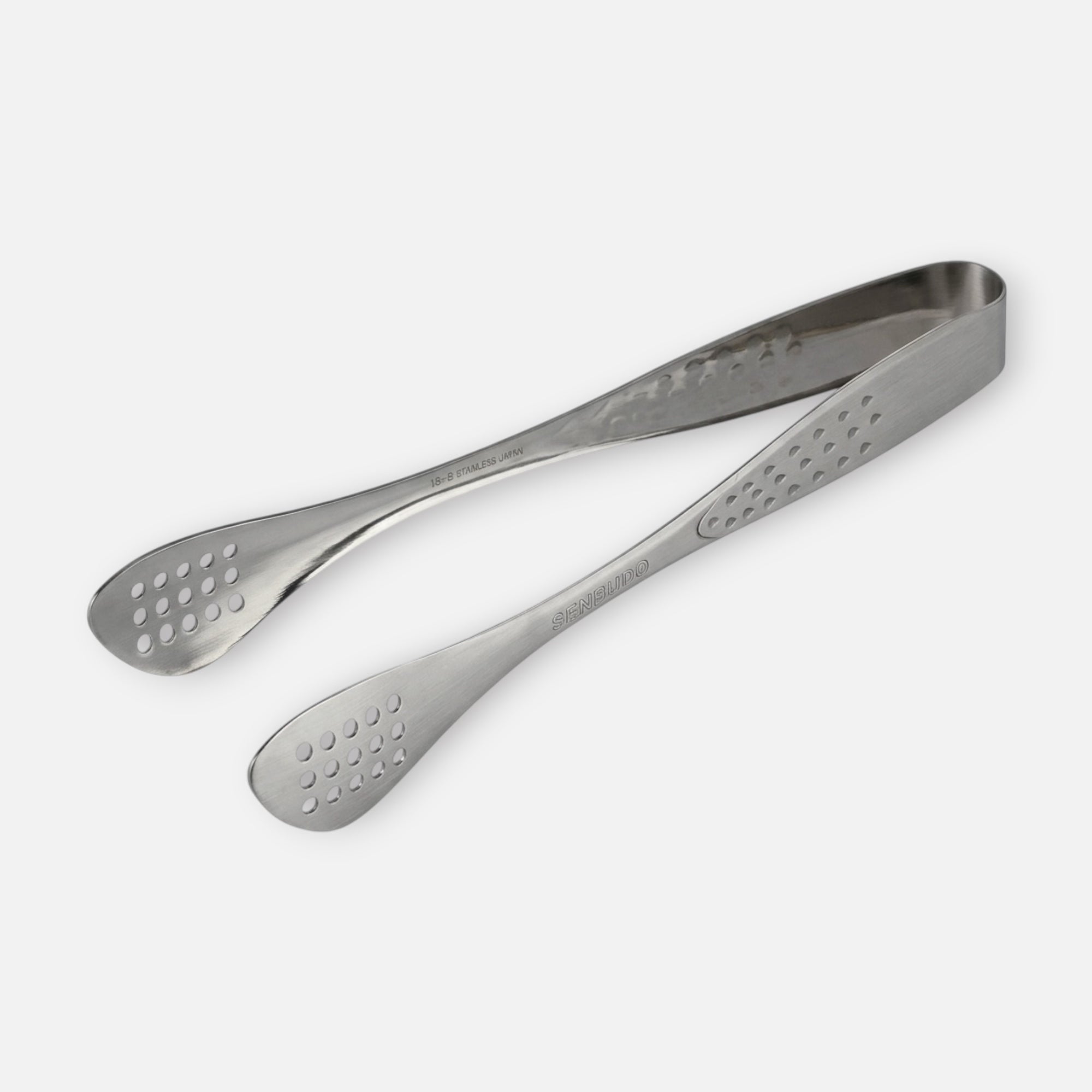 Shimomura Kihan Japanese Stainless Steel Kitchen Salad Tongs 20cm Non-Slip Grip