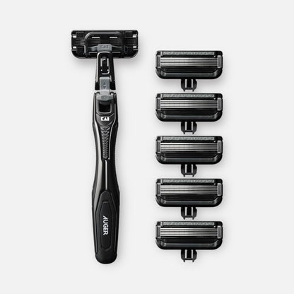 KAI Auger 5-Blade Razor Pack (Main Unit + 5 Replacement Blades)