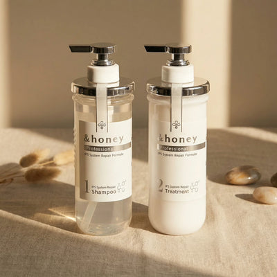 & Honey Professional IPS System Repair Shampoo, Treatment & Oil Set (440ml x2 + 105ml)