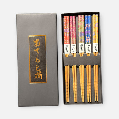 Japanese Wooden Chopsticks (5-Piece Set)