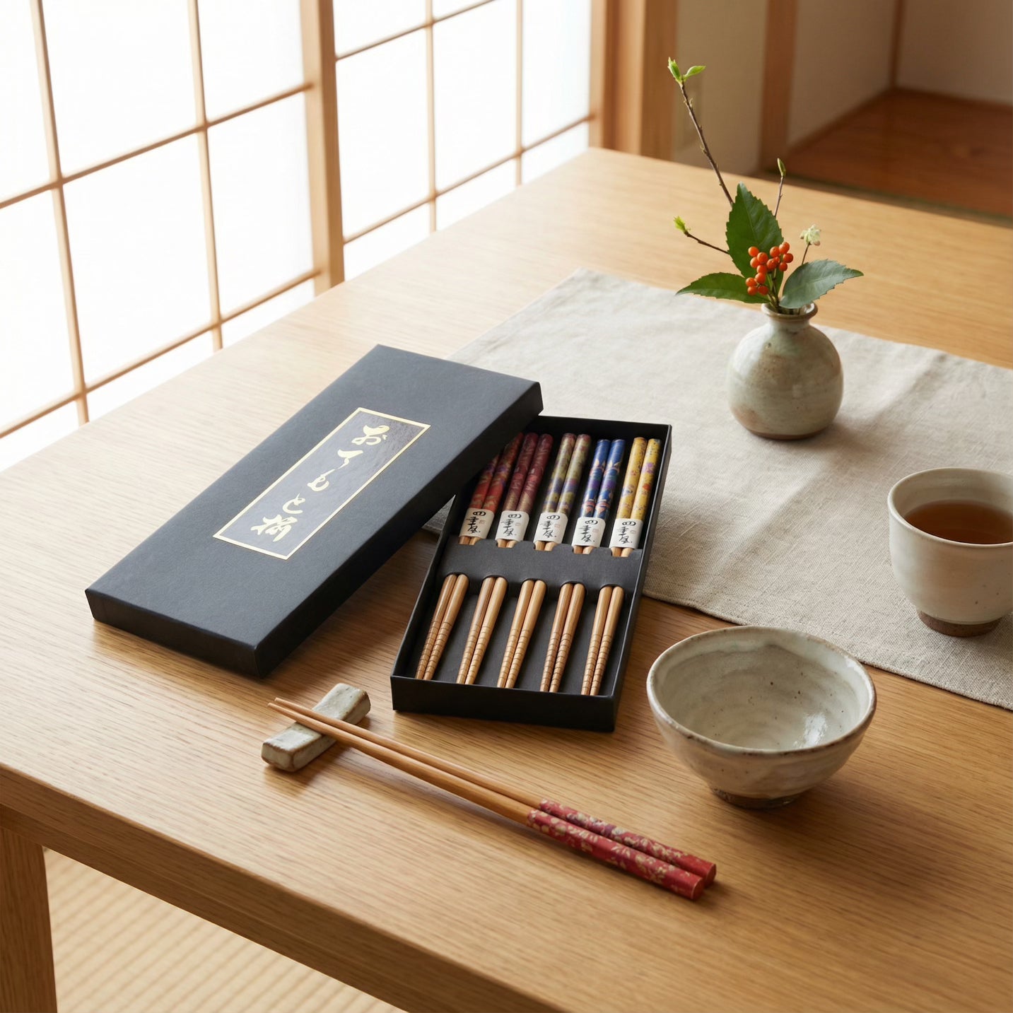 Japanese Wooden Chopsticks (5-Piece Set)