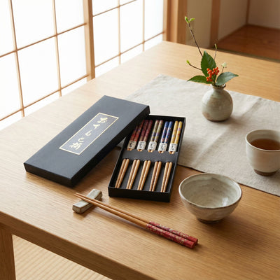 Japanese Wooden Chopsticks (5-Piece Set)