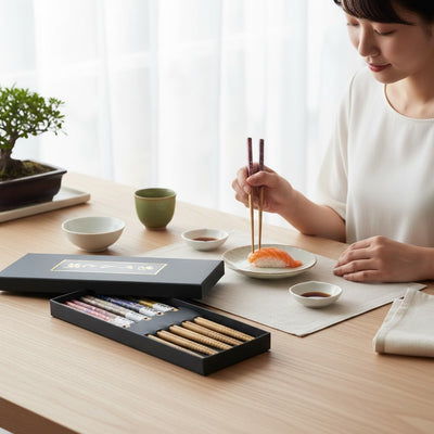Japanese Wooden Chopsticks (5-Piece Set)