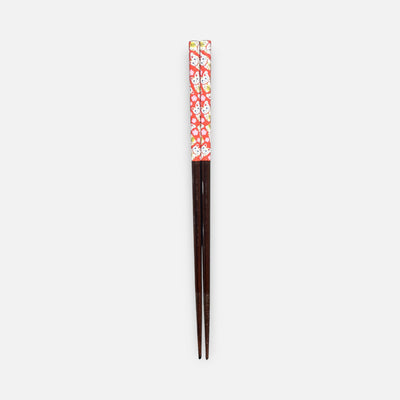 Daiso Natural Wood Good Luck Cat Design Chopstick