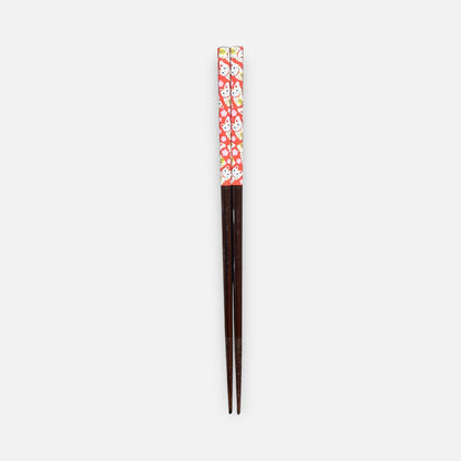 Daiso Natural Wood Good Luck Cat Design Chopstick