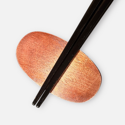 Daiso Natural Wood Small Golden Flowers Design Chopstick