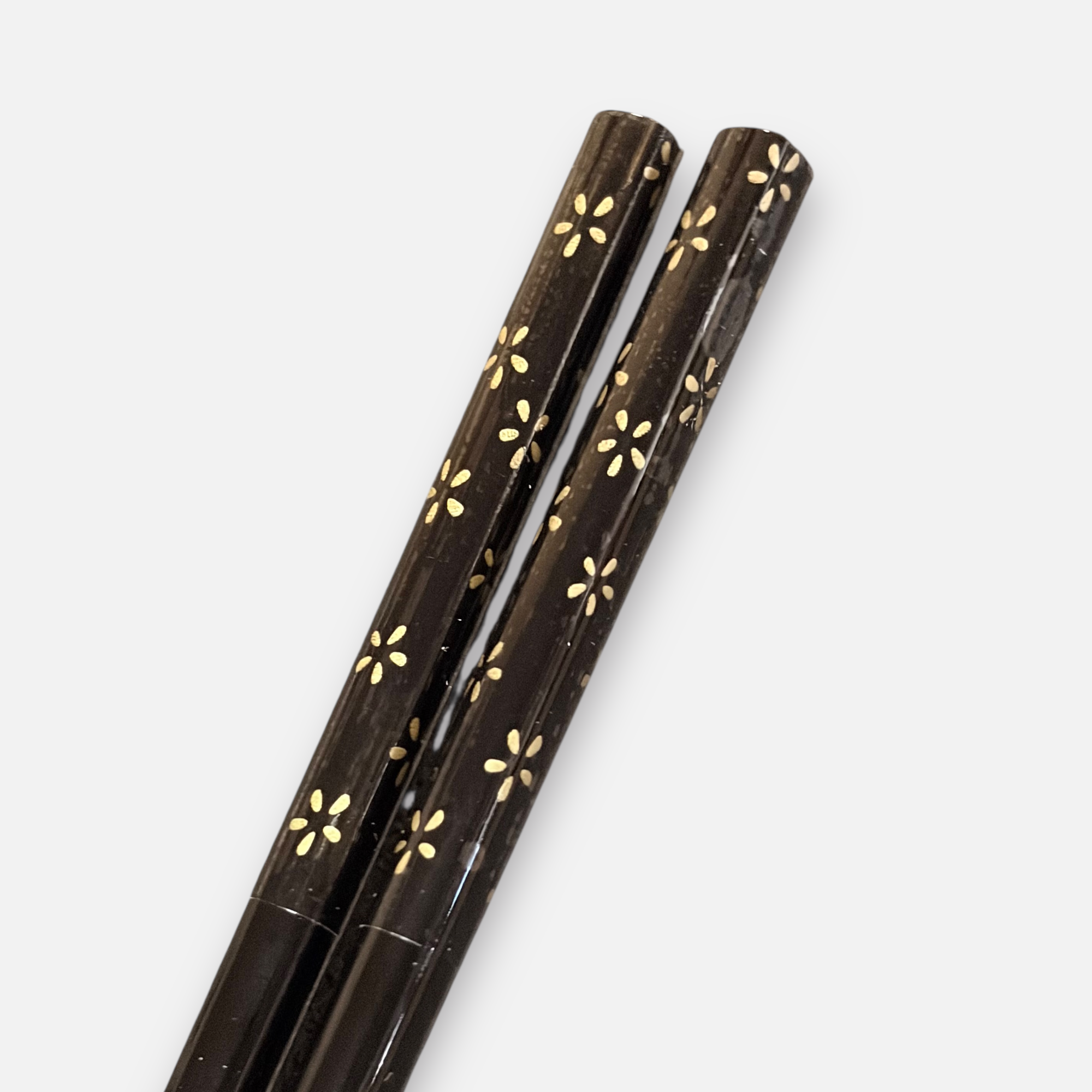 Daiso Natural Wood Small Golden Flowers Design Chopstick