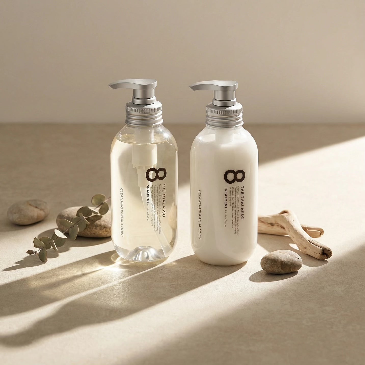 8 The Thalasso Cleansing Repair & Moist Shampoo and Treatment Set (475ml Each)