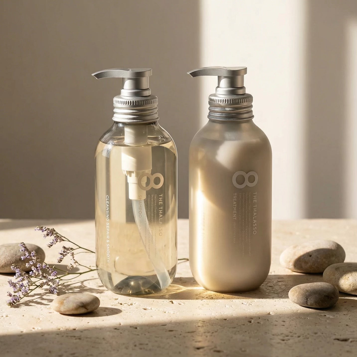 8 The Thalasso Smooth Repair & Aqua Serum Shampoo and Treatment Set (475ml Each)