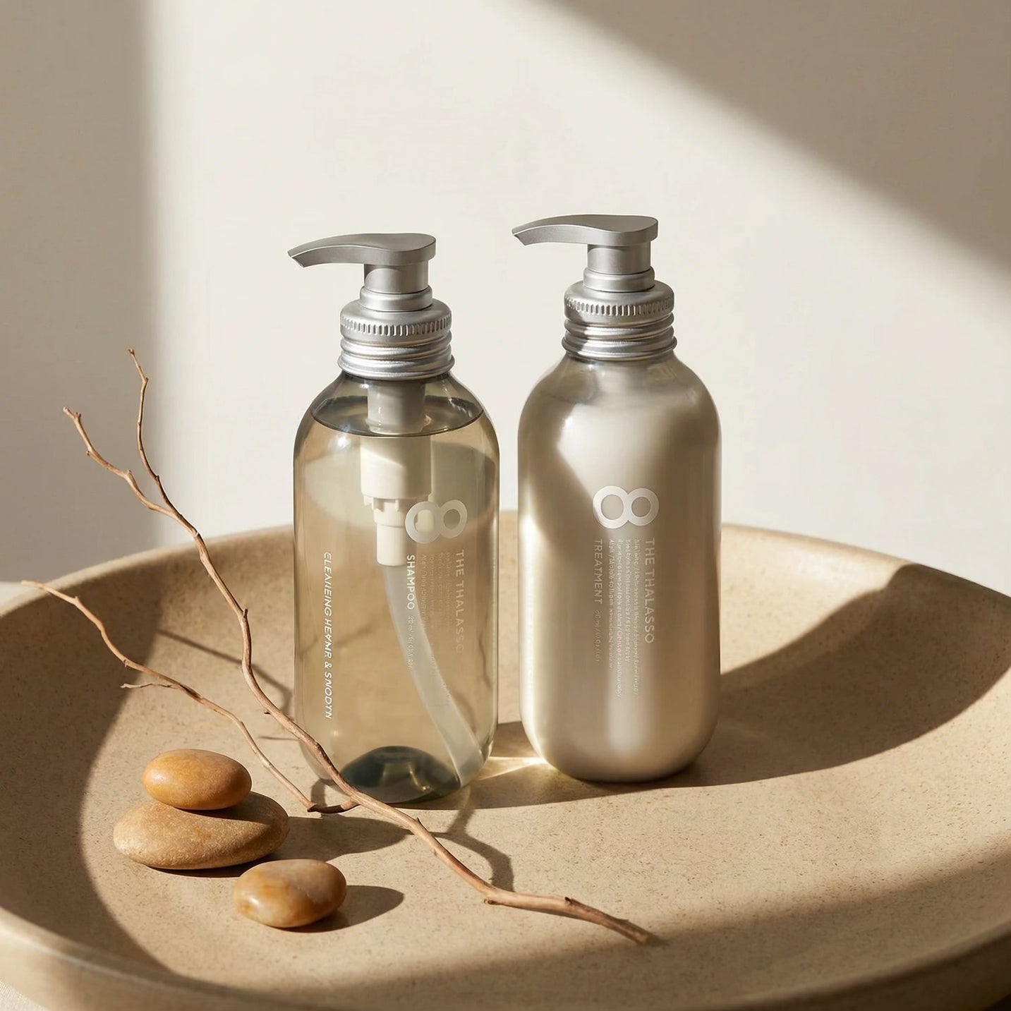 8 The Thalasso Smooth Repair & Aqua Serum Shampoo and Treatment Set (475ml Each)