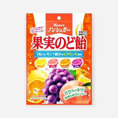 Kanro Sugar-Free Assorted Fruit Throat Candy 90g