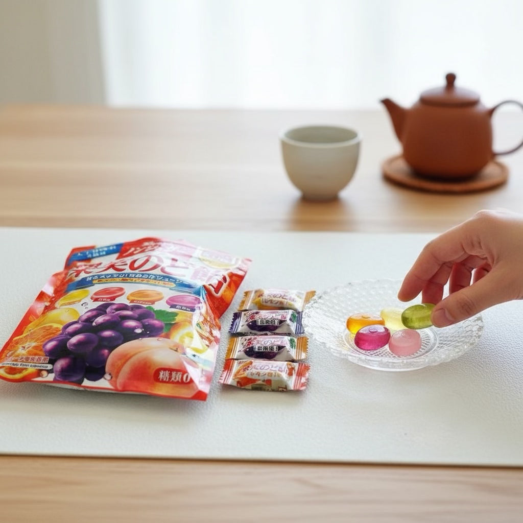 Kanro Sugar-Free Assorted Fruit Throat Candy 90g