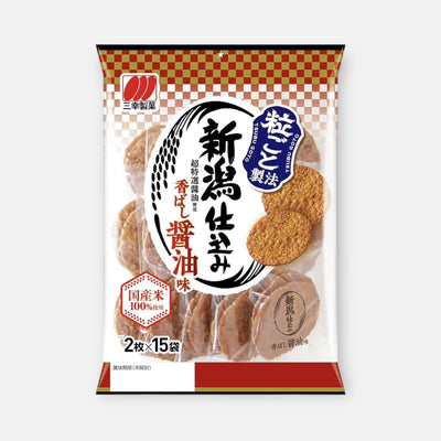 Sanko Seika Niigata Style Shoyu (Soy Sauce) Rice Crackers (30 units)