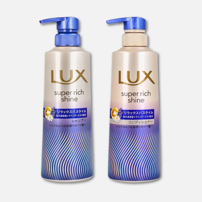 Lux Japan Super Rich Shine Relaxing Night Care Shampoo & Conditioner 400ml Each