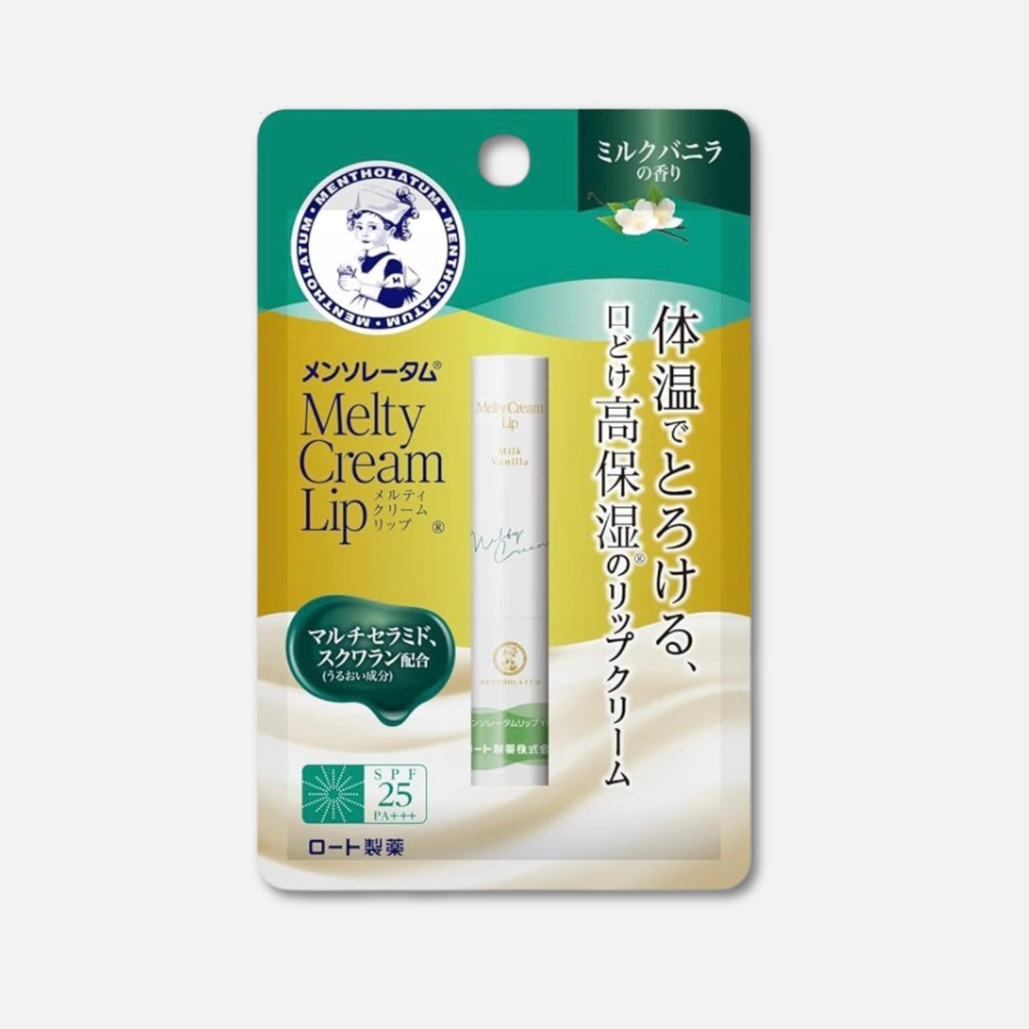 Mentholatum Melty Cream Lip (Milk Vanilla) SPF 25 PA+++ 2.4g