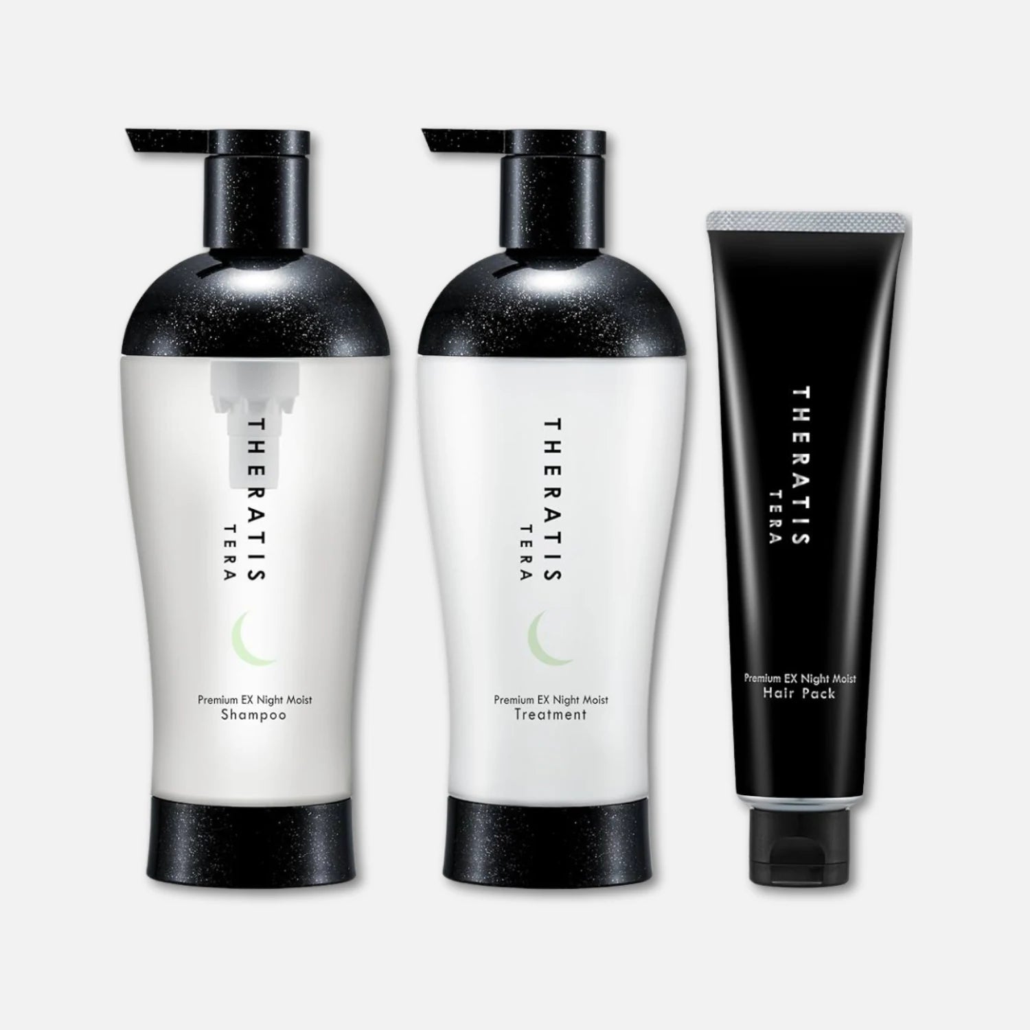 Theratis Tera Premium EX Night Moist Shampoo, Treatment & Hair Mask Set 435ml x2 + 130g