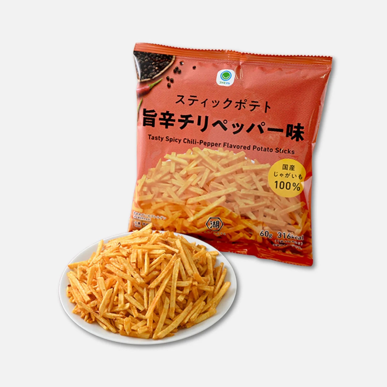 Famimaru Spicy Chili Pepper Flavored Potato Sticks 60g