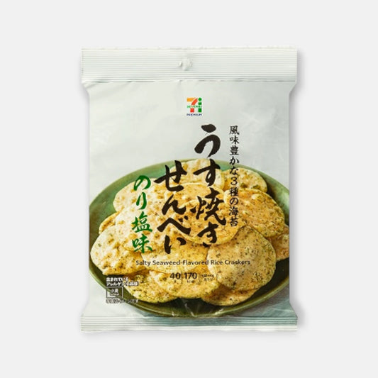 Seven Eleven Salty Seaweed Flavored Rice Crackers 40g