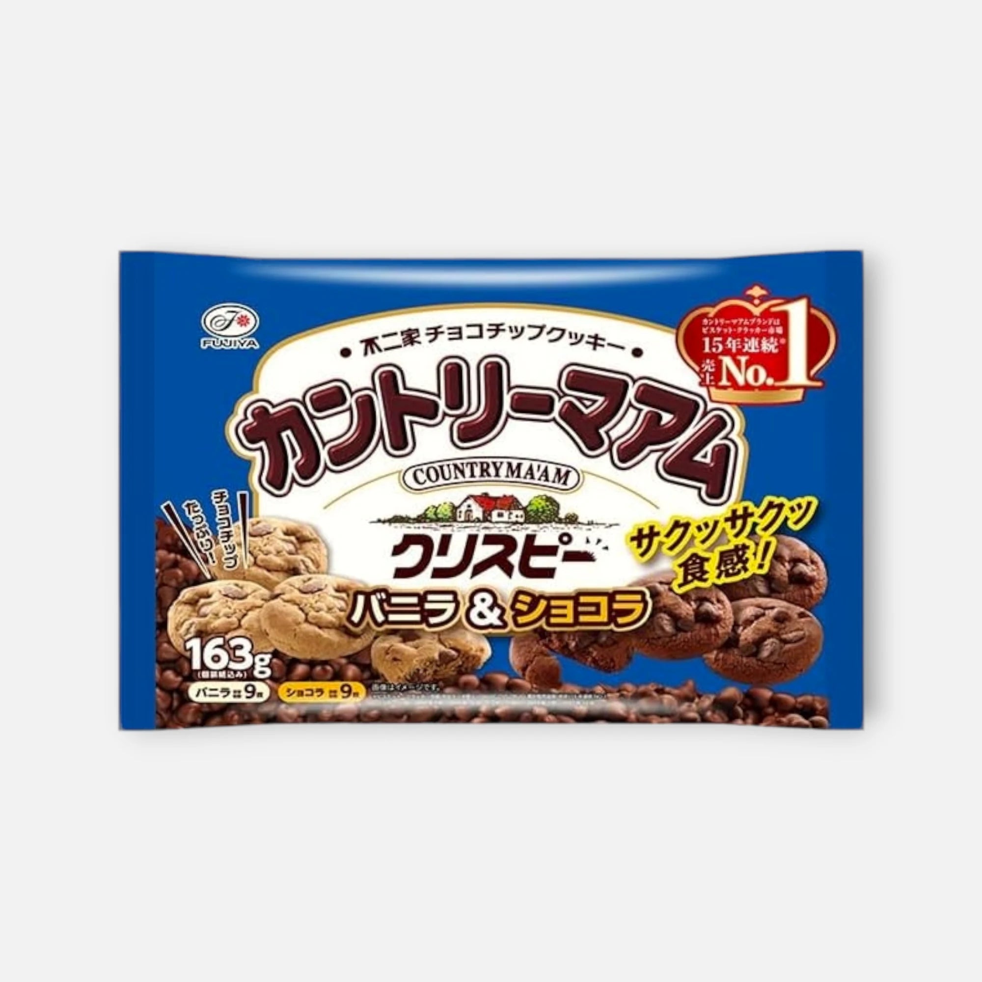 Fujiya Country Maam (Crispy) Cookies Vanilla & Chocolate 163g (18 Units)