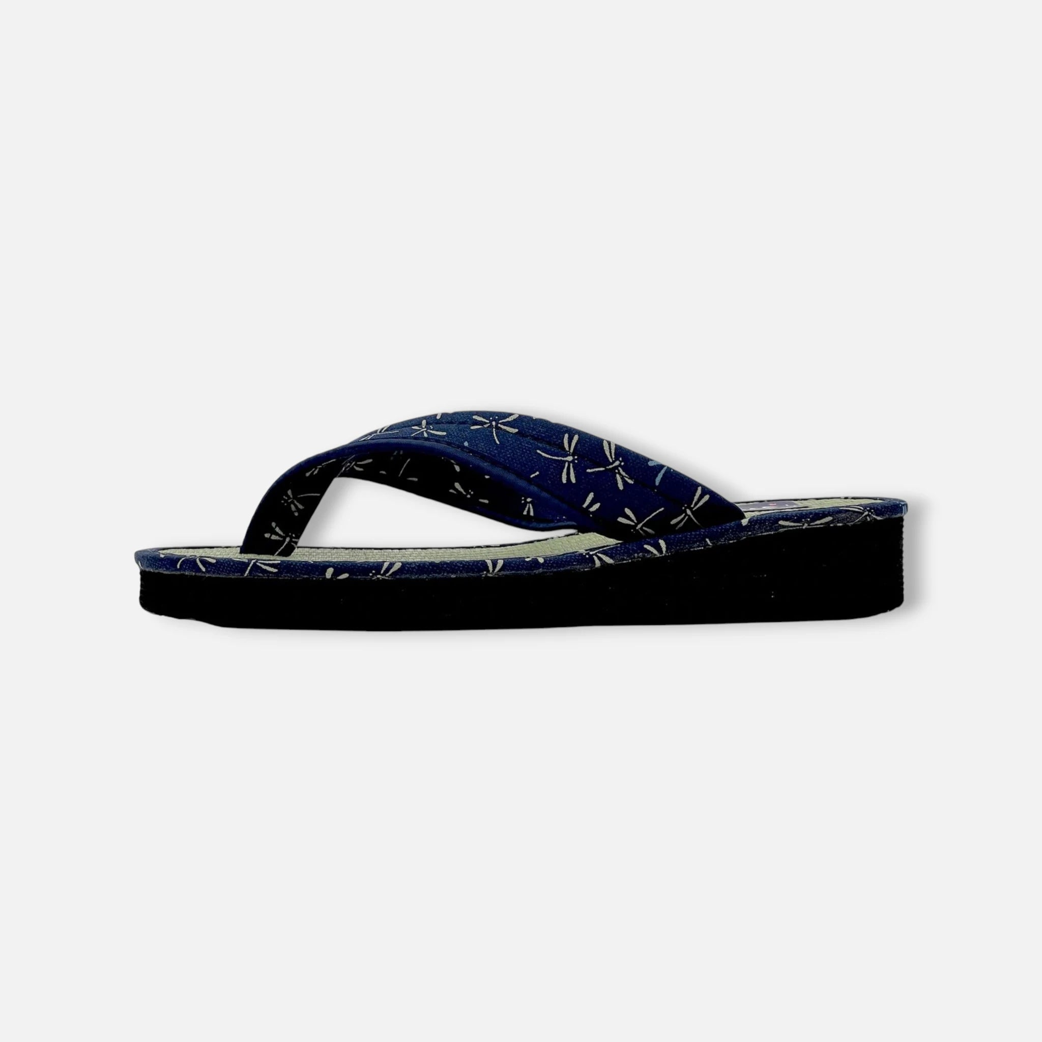 Japanese Pattern Tatami Style Women's Saldal (3560 Navy)