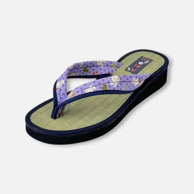 Japanese Pattern Tatami Style Women's Saldal (3608 Purple)