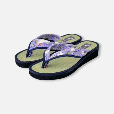Japanese Pattern Tatami Style Women's Saldal (3608 Purple)
