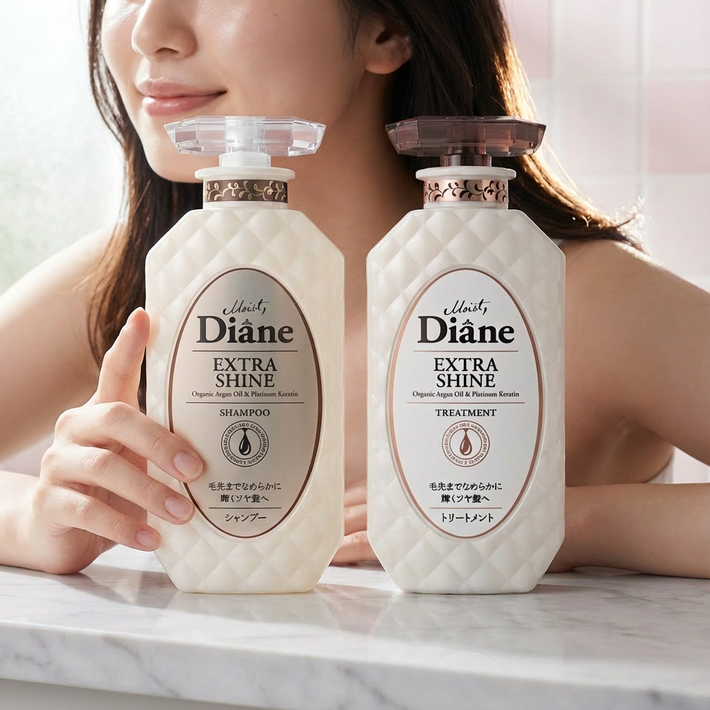 Diane Extra Shine Shampoo & Treatment Set 450ml Each