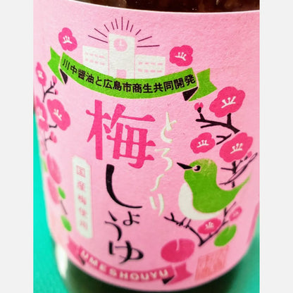 Kawanaka Ume Shoyu Soy Sauce with Plum Infused Glass Bottle 200ml - Buy Me Japan