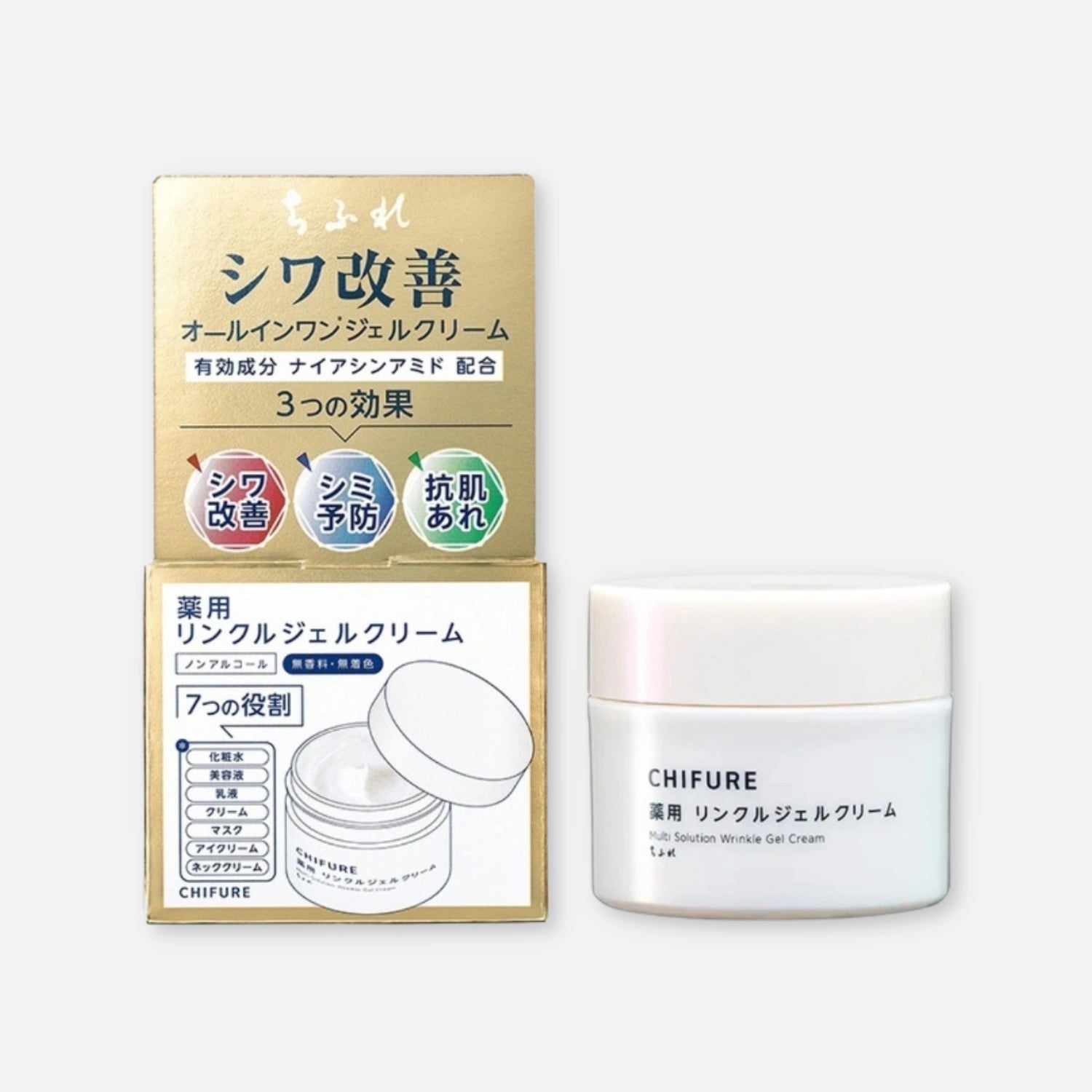 Chifure Multi Solution Wrinkle Niacinamide 5% Gel Cream 103g - Buy Me Japan