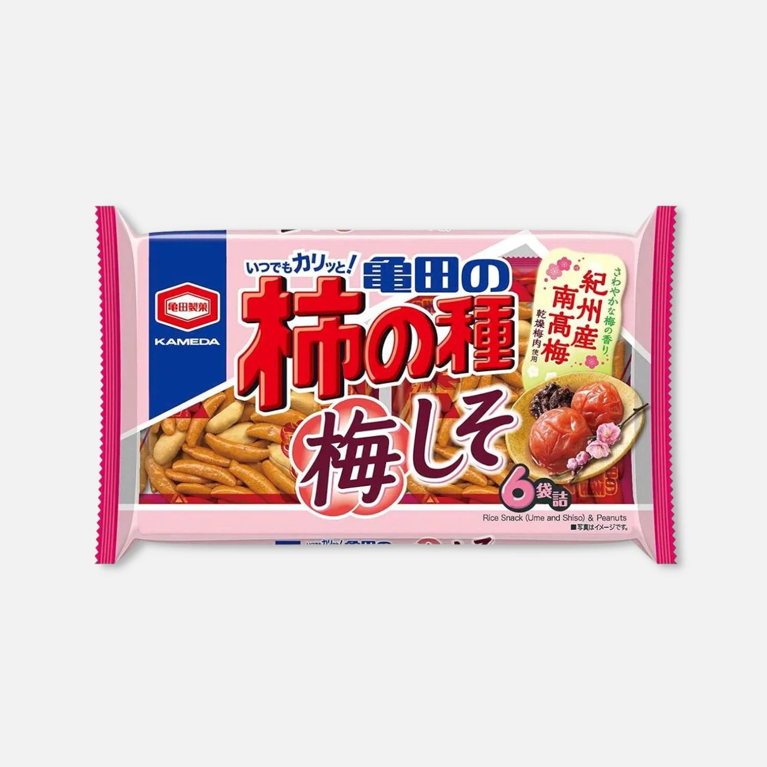 Kameda Kaki No Tane (Ume) Peanut Snack 164g (6-Packs) - Buy Me Japan