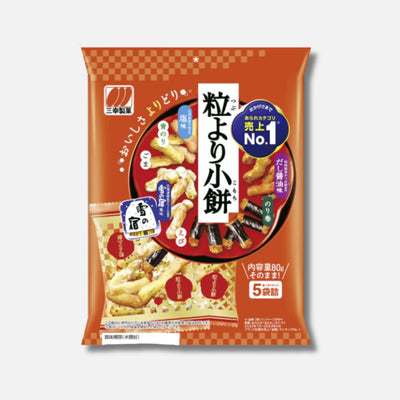 Sanko Seika "Tsubu Yori Komochi" Mixed Rice Crackers 80g (5 Packs Inside) - Buy Me Japan