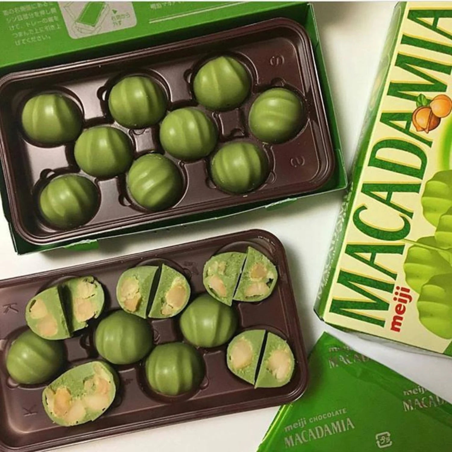 Meiji Macadamia Matcha Chocolate 63g