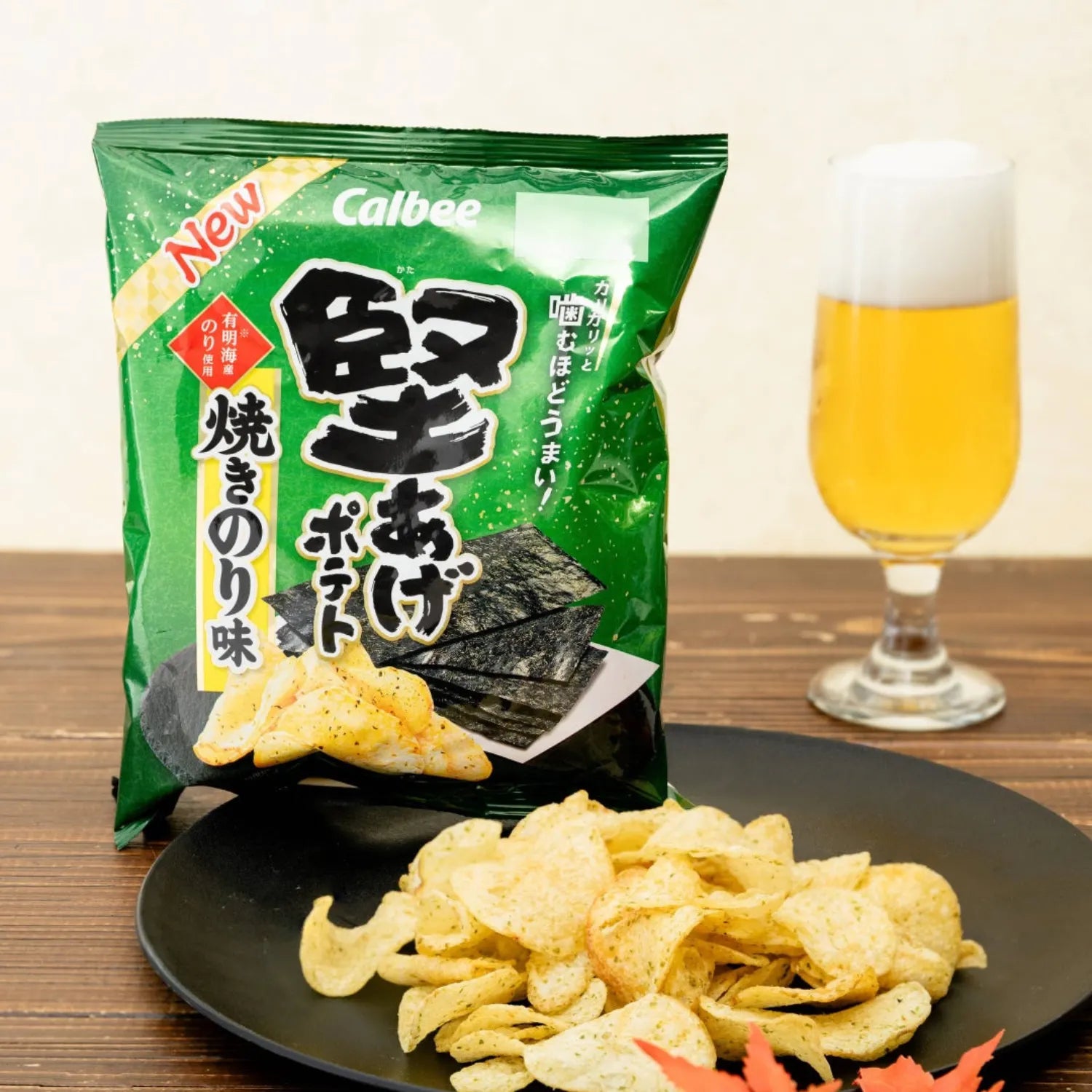 Calbee Kata Age Crunchy Potato Chips Grilled Seaweed 65g