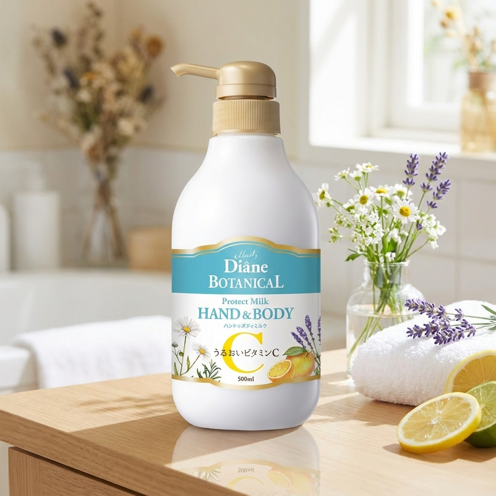 Diane Botanical Vitamin C Hand & Body Protect Milk 500ml