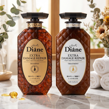 Diane Extra Damage Repair Shampoo & Treatment Set 450ml Each