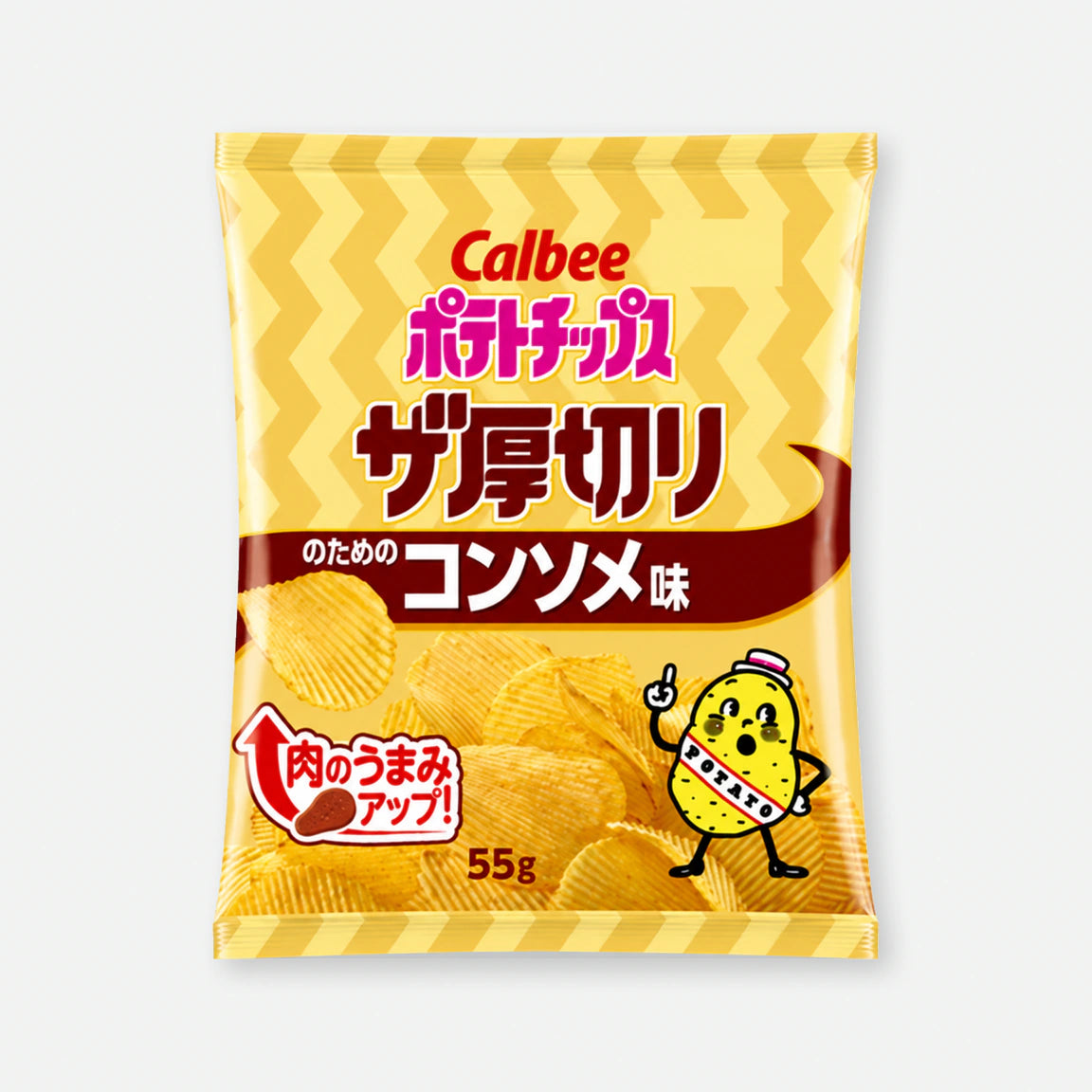 Calbee The Atsugiri Consommé Thick-Cut Chips 55g product pack