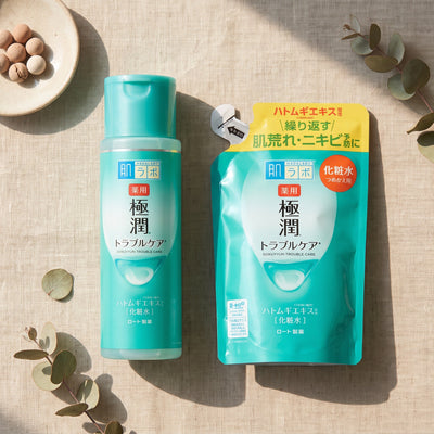 Hada Labo Acne Care Lotion + Refil Included 170ml+170ml — GIFT TOP ANGLE