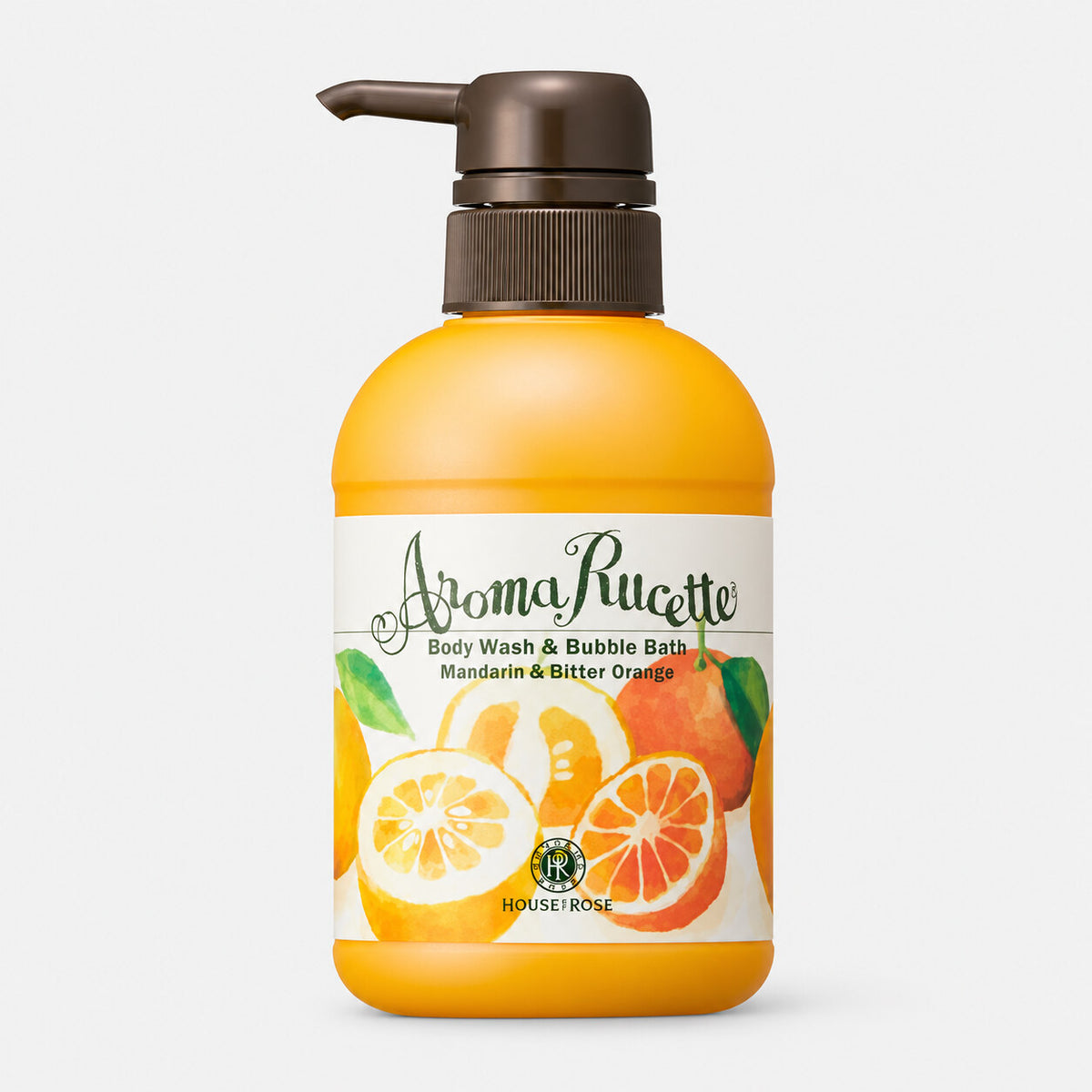 House Of Rose Aroma Rucette Mandarin & Bitter Orange Body Wash & Bubble Bath 350mL